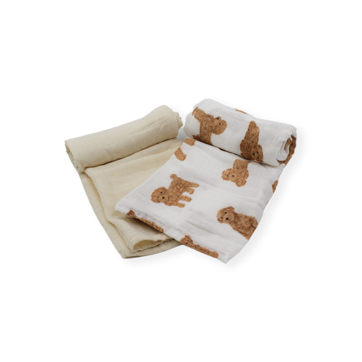 Dwergding mousseline doekjes set van 2 60x60 cm