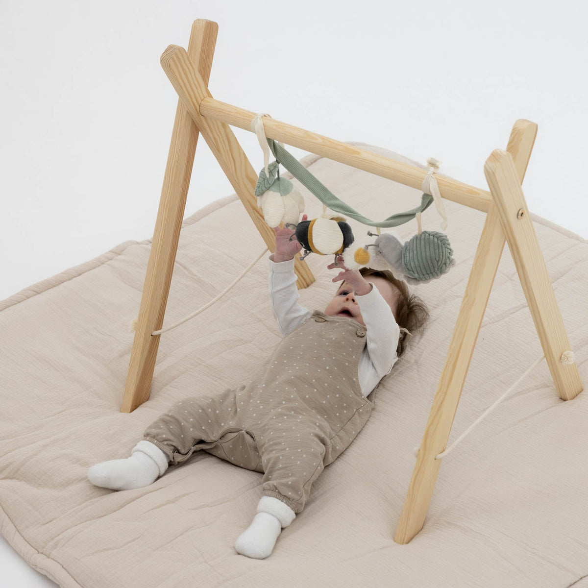 Zwergensache Krabbeldecke "110x110 cm" - Beige