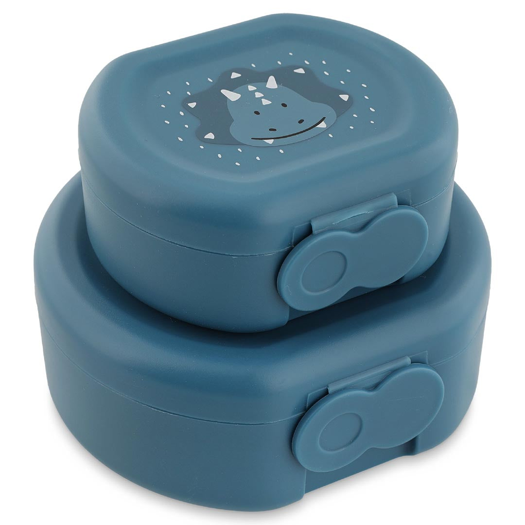Trixie snackbox met clip - set van 2 - Mr. Treceratops 