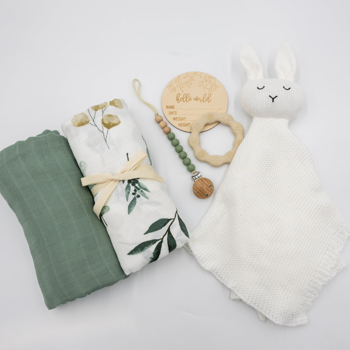 Zwergensache Geschenkset groß "Eukalyptus Hase"